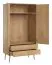 Drehtürenschrank / Kleiderschrank Peetu 02, Farbe: Eiche - Abmessungen: 191 x 100 x 55 cm (H x B x T)