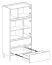 Eleganter Schrank Fricourt 05, Mintgrün / Eiche dunkel, 165 x 80 x 40 cm, mit 6 Fächern und 2 Schubladen, ABS-Kanten, exakte Konstruktion, langlebig
