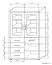 Vitrine Kerowagi 03, Farbe: Sonoma Eiche - Abmessungen: 160 x 100 x 41 cm (H x B x T)