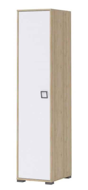 44 cm breiter Kleiderschrank mit 1 Tür | Kleiderstange | Farbe: Buche Abbildung