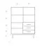 Vitrine Kumeu 55 Wildeiche massiv geölt - Abmessungen: 125 x 97 x 45 cm (H x B x T)
