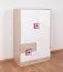 Kinderzimmer - Kommode Fabian 07, Farbe: Eiche Hellbraun / Weiß / Rosa - 130 x 80 x 40 cm (H x B x T)
