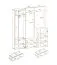 Moderne Garderobe Ringerike 06, Farbe: Anthrazit / Eiche Artisan - Abmessungen: 203 x 180 x 32 cm (H x B x T), mit Sitzkissen