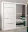 200 cm breiter Schiebetürenschrank mit 2 Türen | 10 Fächer | 2 Kleiderstangen | Farbe: Weiß Abbildung