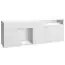 Kommode im modernen Design Minnea 21, mit drei Türen, Weiß, Maße: 69 x 187 x 42 cm, eine Schublade, acht Fächer, lange Lebensdauer