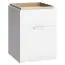 Helle Nachtkommode Minnea 32, lange Lebensdauer, Weiß / Eiche, mit zwei Schubladen, Maße: 56 x 41 x 42 cm, für Schlafzimmer, modernes Design