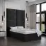 Elegantes Einzelbett Dufourspitze 06, Farbe: Schwarz - Liegefläche: 120 x 200 cm (B x L)