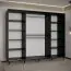 Schiebetürenschrank mit genügend Stauraum Jotunheimen 264, Farbe: Schwarz - Abmessungen: 208 x 250,5 x 62 cm (H x B x T)
