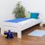 Kinderbett / Jugendbett "Easy Premium Line" K2, Buche Vollholz massiv weiß lackiert - Maße: 90 x 200 cm