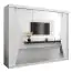 Schiebetürenschrank / Kleiderschrank Naranco 06 mit Spiegel, Farbe: Weiß matt - Abmessungen: 200 x 250 x 62 cm ( H x B x T )