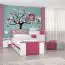 Kinderbett / Jugendbett Lena 01, Farbe: Weiß / Pink - Liegefläche: 90 x 200 cm (B x L)