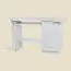 Weißer moderner Schreibtisch Kiefer massiv Vollholz Junco 193, 75 x 145 x 57 cm, mit 2 Fächern und 1 Tastaturfach, geräumig und stabil
