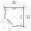 Kleines Gartenhaus G175 inkl. Doppeltür und Fußboden, 239,60 x 239,60 cm, Schwedenrot, 40 mm Blockbohlenhaus - 5,74 m², Zeltdach, Isolierverglasung