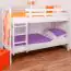 Kinderzimmer-Stockbett 90 x 200 cm | Massivholz: Buche | Weiß Lackiert | umbaubar in 2 Einzelbetten | Premium-Qualität | inkl. Rollroste Abbildung