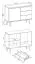 Kommode Maryhill 05, Farbe: Eiche Riviera / Weiß - Abmessungen: 83 x 107 x 40 cm (H x B x T)