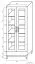 Vitrine Alotau 10, Farbe: Eiche - Abmessungen: 200 x 80 x 40 cm (H x B x T)