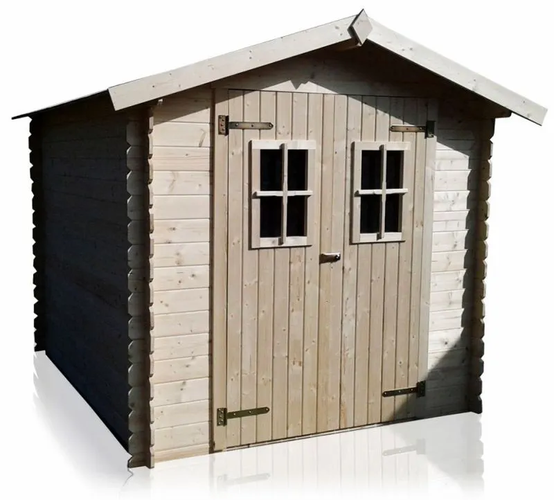 Holz-Gartenhütte 1,78 x 2,26 Meter (inkl. Dach) | Naturbelassen | Satteldach Abbildung