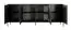 Langes Sideboard mit genügend Stauraum Raoued 05, Farbe: Anthrazit - Abmessungen: 81 x 203 x 39,5 cm (H x B x T)