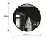 Großer Spiegel im eleganten Design Bernina 05, Farbe: Schwarz matt - Abmessungen: 90 x 90 cm (H x B)