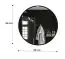 Moderner Spiegel Bernina 04, Farbe: Schwarz matt - Abmessungen: 80 x 80 cm (H x B)