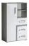 Jugendzimmer - Kommode Oskar 06, Farbe: Anthrazit / Weiß - 136 x 85 x 40 cm (H x B x T)