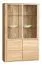 Vitrine Jussara 04, Farbe: Hellbraun, Eiche teilmassiv – 201 x 124 x 42 cm (H x B x T)