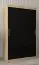 Schiebetürenschrank / Kleiderschrank Bisaurin 2A, Farbe: Eiche Sonoma / Schwarz - Abmessungen: 200 x 120 x 62 cm ( H x B x T)