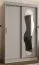 Schiebetürenschrank / Kleiderschrank Lagginhorn 08, Farbe: Kaschmir, 1,2 Meter breit, zwei Kleiderstangen, fünf Fächer, Aluminiumschienen, eine Spiegeltür