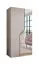 Kleiderschrank | 1 Spiegeltür | Farbe: Kaschmir | 1 Fach | 1 Kleiderstange | Griffe: Kaschmir | Drehtürenschrank | Maße: 100 x 52 x 202 cm | Soft-Close-Funktion