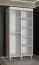 Schlichter Schiebetürenschrank mit Spiegel Jotunheimen 241, Farbe: Weiß - Abmessungen: 208 x 100,5 x 62 cm (H x B x T)