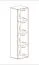 Hängevitrine | Push-to-open Funktion | Farbe: Eiche Hickory Jackson | 1 Glastür in Holz eingefasst | Maße: 40 x 29 x 170 cm | inkl. LED-Beleuchtung