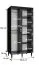 Schmaler Schiebetürenschrank Jotunheimen 26, Farbe: Schwarz - Abmessungen: 208 x 100,5 x 62 cm (H x B x T)