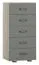 Kommode Ciomas 13, Farbe: Sonoma Eiche / Grau - Abmessungen: 104 x 50 x 40 cm (H x B x T)