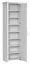 Schrank Bibaor 08, Farbe: Eiche Weiß - 209 x 67 x 41 cm (H x B x T)
