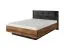 Doppelbett / Gästebett Jendouba 02 | Farbe: Kastanie / Anthrazit | gepolstertes Kopfteil | Liegefläche: 160 x 200 | ABS-Kantenschutz | Bettkasten für Bettwäsche