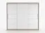 2,5 Meter breiter Kleiderschrank / Schiebetürenschrank Eiche / Weiß | Cevennen 04 | 218 x 250 x 61 cm | 3 Türen | 12 Fächer |  Front in Holzoptik