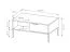Dunkler Couchtisch mit zwei Schubladen Fouchana 14, Farbe: Schwarz / Eiche Artisan - Abmessungen: 44 x 97 x 60 cm (H x B x T)