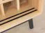 Vitrine / Weinregal Salleron 09, Wildeiche massiv geölt, Farbe: Natur / Schwarz - Abmessungen: 101 x 101 x 45 cm (H x B x T)