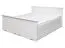 Abdeckblende für Bett Gyronde, Kiefer massiv Vollholz, weiß lackiert - 24 x 200 x 2 cm (H x B x T)
