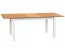 Esstisch ausziehbar Gyronde 22, Kiefer massiv Vollholz, Farbe: Weiß / Eiche - Abmessungen: 150-197 x 93 cm (B x T)