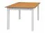 Esstisch ausziehbar Gyronde 22, Kiefer massiv Vollholz, Farbe: Weiß / Eiche - Abmessungen: 150-197 x 93 cm (B x T)