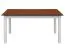 Esstisch ausziehbar Gyronde 22, Kiefer massiv Vollholz, Farbe: Weiß / Walnuss - Abmessungen: 150-197 x 93 cm (B x T)