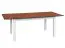 Esstisch ausziehbar Gyronde 22, Kiefer massiv Vollholz, Farbe: Weiß / Walnuss - Abmessungen: 150-197 x 93 cm (B x T)