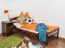 Einzelbett "Easy Premium Line" K1/2n, Buche Vollholz massiv dunkelbraun lackiert - Liegefläche: 90 x 190 cm