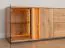 TV-Unterschrank Sienne 10 mit 60 x 185 x 43,5 cm, getöntes Glas, aus Massivholz Wildeiche, geölt, gebürstet, inkl. LED-Beleuchtung, viel Stauraum