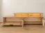 TV-Unterschrank, Hängeschrank Rania 04 für TV, 52 x 200 x 39 cm, aus geöltem Massivholz, in Eiche Natur, inkl. LED-Beleuchtung