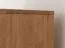 Vitrine Rania 03 mit 2 Türen, 7 Einlegeböden, 10 Fächer, 147 x 83 x 39 cm, Soft-Close-System, inkl. LED-Beleuchtung, in Eiche Natur, geöltes Massivholz
