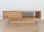 Wohnzimmer Komplett - Set A Sienne, 4-teilig, Massivholz Wildeiche, push-to-open, gebürstet und geölt, inklusive LED-Beleuchtung