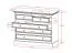 Kommode Gyronde 05, Kiefer massiv Vollholz, Farbe: Weiß / Eiche - 88 x 112 x 45 cm (H x B x T)