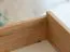 Kommode Minnu 03 naturbelassen aus massiver Wildeiche, 90 x 110 x 40 cm, 3 Schubladen mit Soft-Close-System, 1 offenes Fach, geöltes Holz, stilvoll